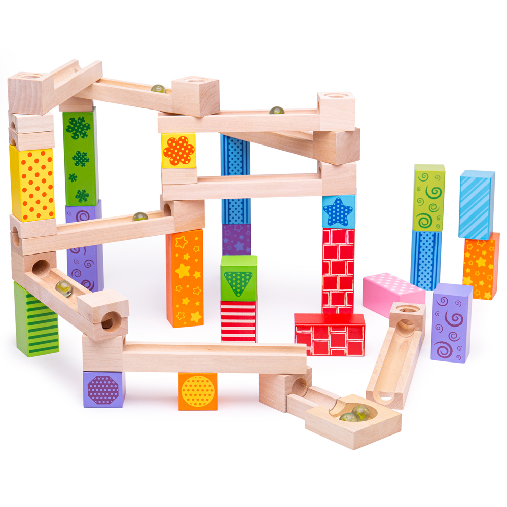 marble run wooden blocks