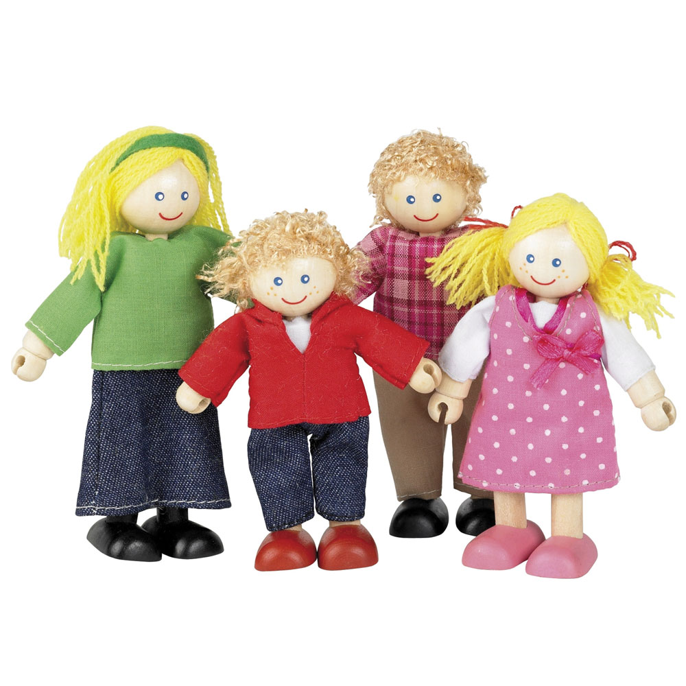 wooden family figures